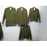 Four Post War British Military No. 2 Jackets, Hampshire and Seaforths noted,