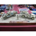 Long Range Desert Group Super Detailed Model Kit Built Two Vehicle Desert Terrain Diorama, including