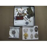 A Small Quantity of Military Cap Badges, (including re strikes), enamel Empire Exhibition badges and