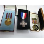 Three Commemorative Medals, including Arnhem 50th Anniversary Medal, Suez Canal Medal, boxed.