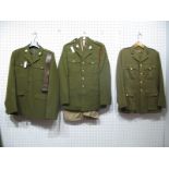 Three Post War British Military Service Dress, Medical Corps Officer noted.