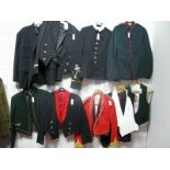 Nine Post War Assorted British Military Dress Uniforms/Part Uniforms, including Artillery and