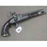 A Copy XIX Century Sea Service Percussion Pistol, some original parts may have been used, overall