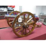 A Superb Large Scale Model of a British Waterloo Period Nine Pounder Artillery Cannon, wood and