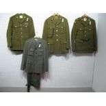 Four Post War British Military No.2 Jackets, including Green Howards, Parachute Regiment.