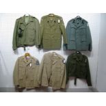 Six Post War Continental Military Uniforms, Sweden and Commando noted.