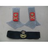 British Military Post War General Staff Officers Chain Mail Epaulette's, plus a Royal Air Force