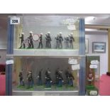 Twenty Modern 1:32nd Scale White Metal Model Military Figures, by Britains, including The US