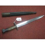 A British 1888 Lee Metford Bayonet with VR Cypher to Blade. as well as WD Arrow, with leather