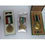 Three Liberation of Kuwait Medals, (circa 1991-Gulf War) including Saudi Arabia and Kuwait issues.