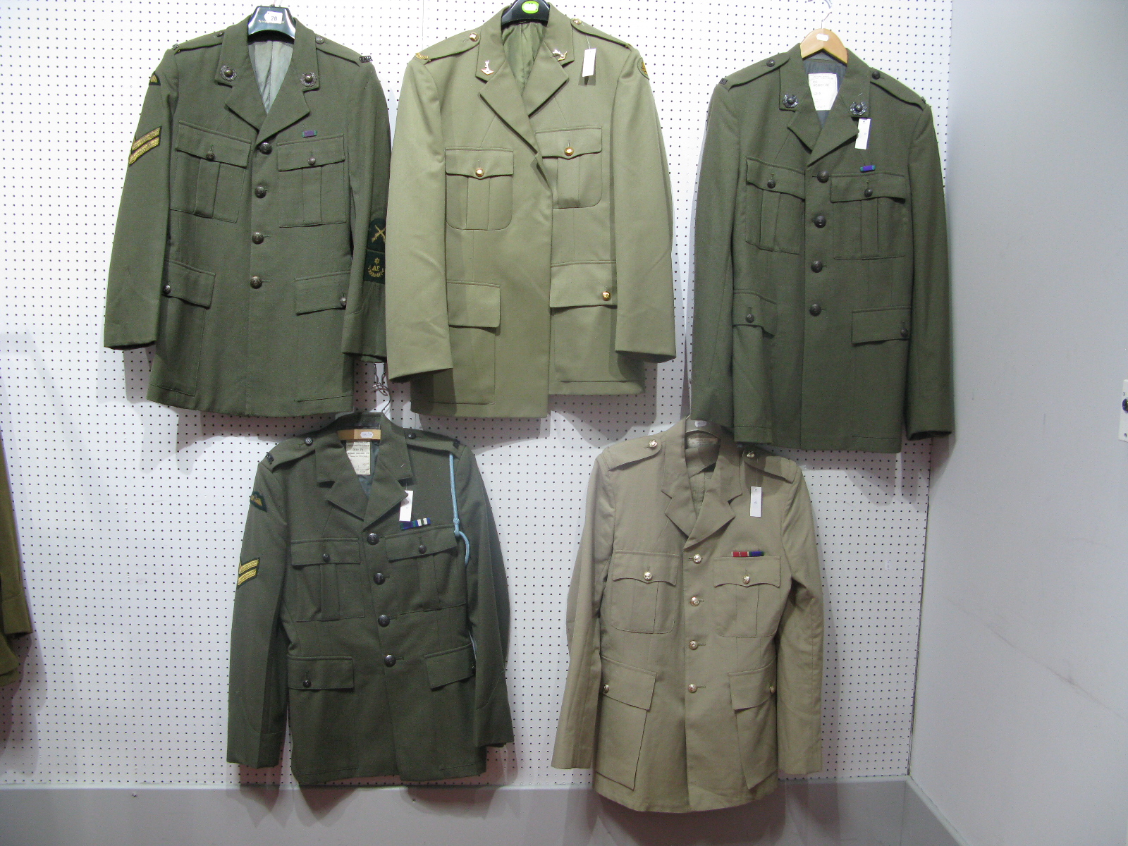 Five Post War Military Tunics, Marines and Australian Signals, noted.