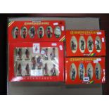 Four Modern 1:32nd Scale Britians White Metal Model Military Figure Sets, (twenty four figures in