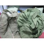 Two Boxes of Mid XX Century and Later Military Clothing Items, including camouflage jackets, shirts,