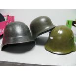 Three Post War European Fire Department Helmets.