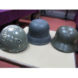 Three Post War European Fire Department Helmets.