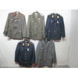 Five Post War German Military Tunics.