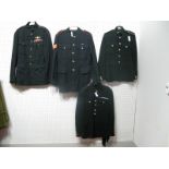Four Post War British Military Dress Blue Uniforms, including Airborne.