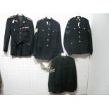 Five Post War British Military No. 1 Jackets, including Rifles and Royal Marines.