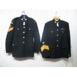 Two Post War British Military No. 1 Jackets, including Royal Marines V.C.C, Parachute Instructor