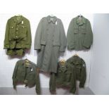 Six Post War Continental Military Tunics, Dutch and French noted.