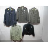 Five Post War German Military Tunics.