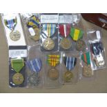 Eleven Predominantly American Military Medals, including Armed Forces Expeditionary Service, For