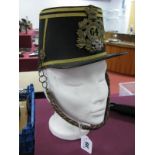 A XIX Century British Military Shako Helmet '64th Regiment' chin strap.