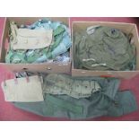 Two Boxes of Mid XX Century and Later Webbed/Canvas Military Items, including rucksacks, bags,