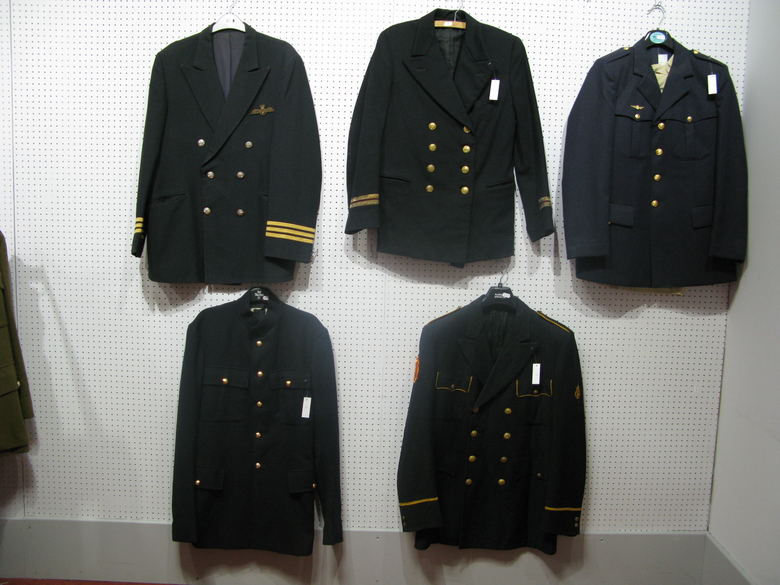 Five Post War Continental Military Uniforms, Bandsmen noted.