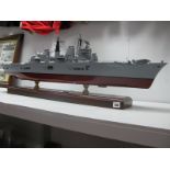 A Super Detailed Model of a Royal Navy Invincible Class Light Aircraft Carrier, possibly by Bravo,