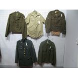 Five Post War United States Military Tunic, Shirt, Army Rangers and Airborne noted.
