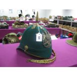 A Reproduction of a Victorian Home Service Rifle Helmet.