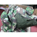 A Quantity of Modern Military Camouflage Clothing Items, including jackets, shirts, Parachute