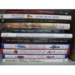 Eleven Military Themed Books, both hard and soft cover including Don Troiani's Civil War published