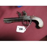 An XVIII Century Flintlock Pocket Pistol with Folding Spring Bayonet, lock marked H. Nock, London,