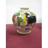 A Moorcroft Pottery Vase, painted in the 'King Charles Spaniel' pattern, designed by Vicky Lovatt,