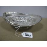 A Hallmarked Silver Swing Handled Dish, Peter, Ann & William Bateman, London 1802, of oval form,