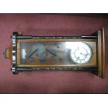 A XIX Century Walnut & Ebonized Cased Viennese Wall Clock, having eight day movement, black Roman