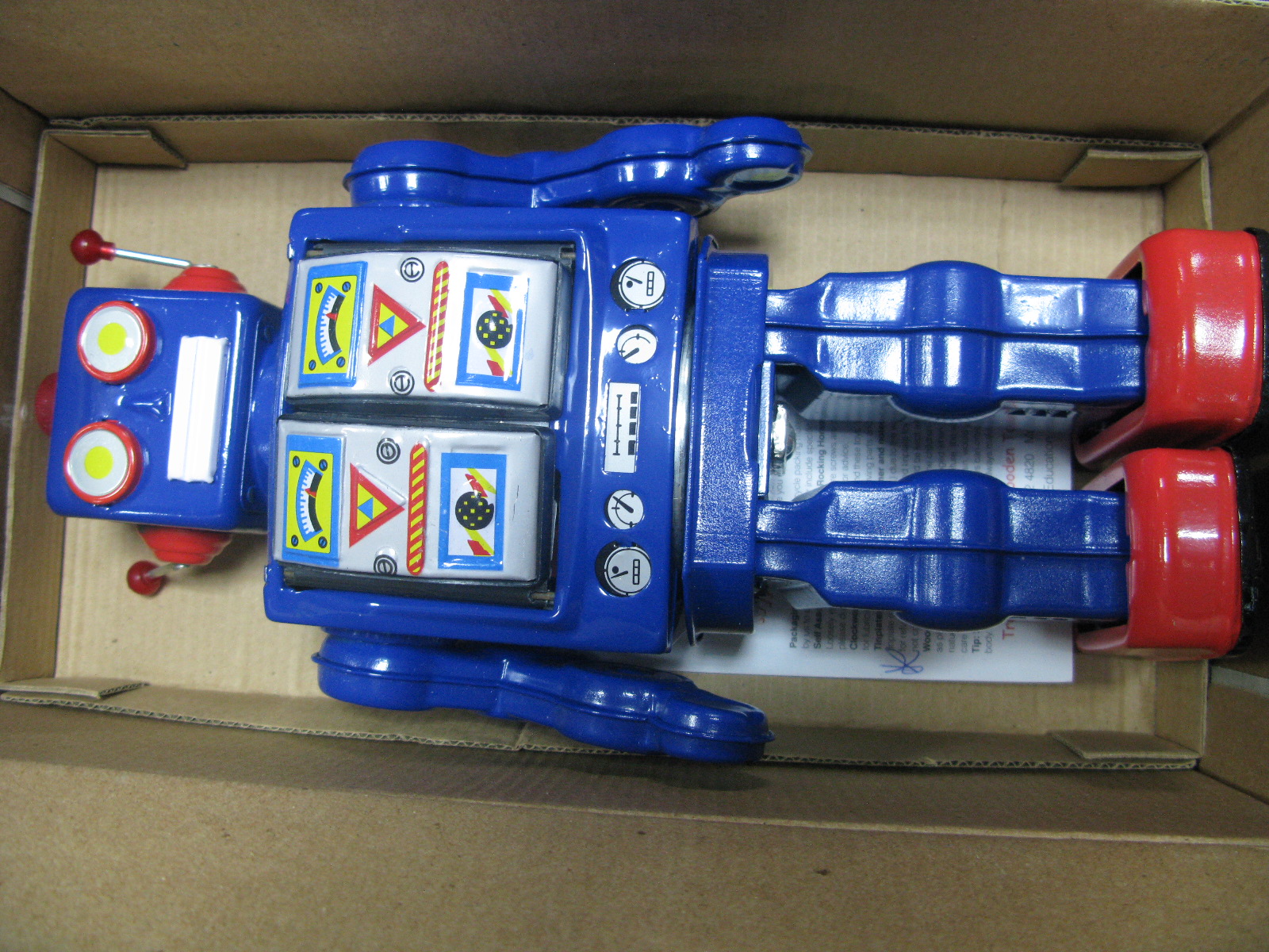 A Tinplate Battery Robot, boxed.