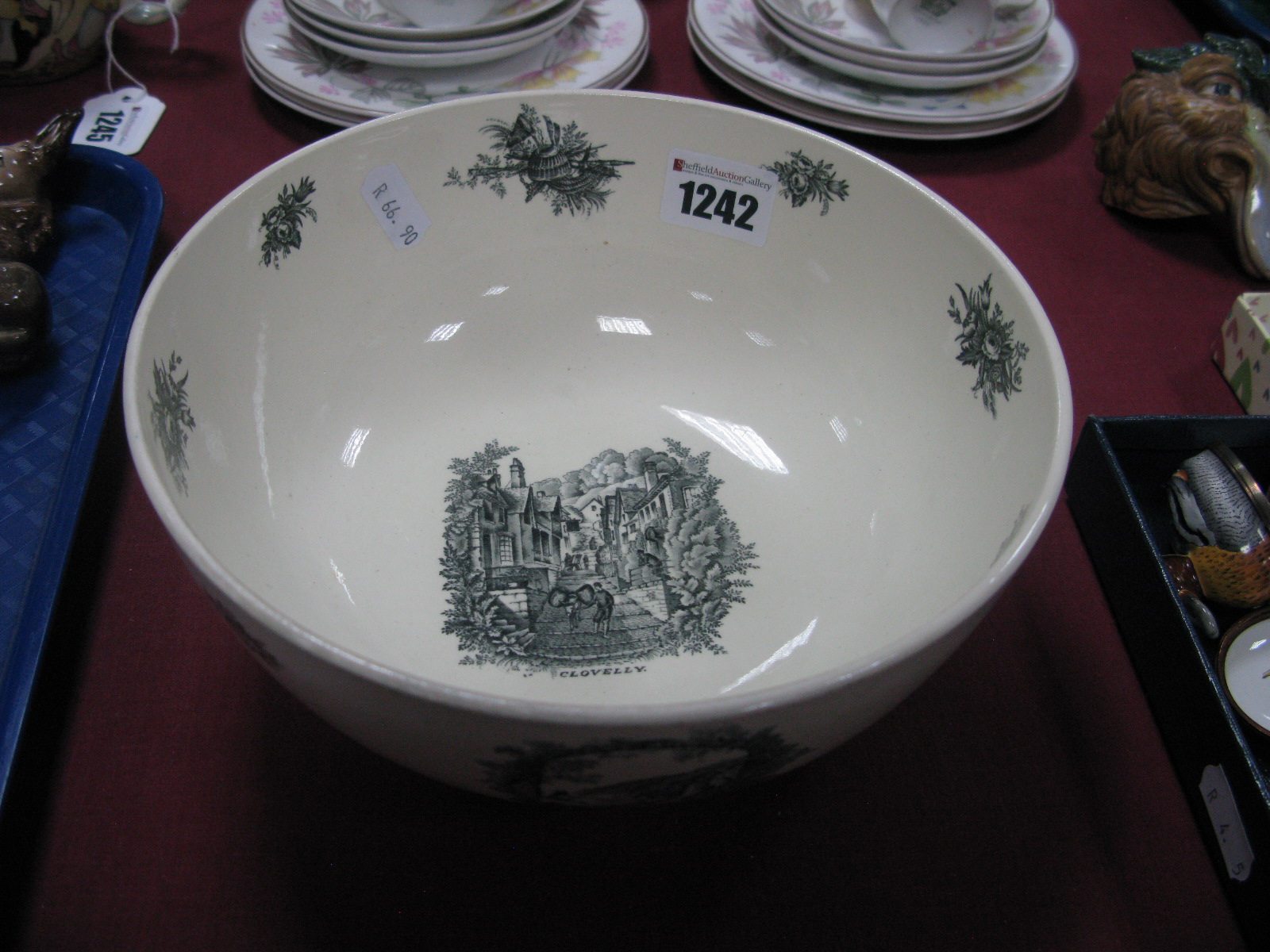 A Wedgwood Rex Whistler Design Pottery Bowl, featuring Clovelly, 20cm dimeter.