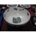 A Wedgwood Rex Whistler Design Pottery Bowl, featuring Clovelly, 20cm dimeter.