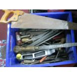 Tools - files, screwdrivers, saw, hammers, etc::- One Box