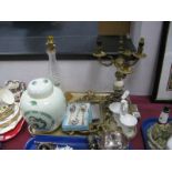 Carlton Ware Ginger Jar, with dragon decoration, gilt metal Rococo style photo frame, table