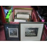 A Quantity of Engravings & Prints, mainly North East and Yorkshire themed:- One Box