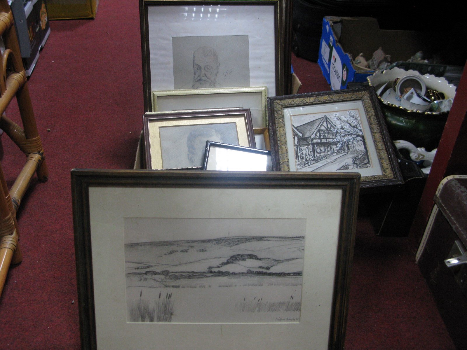 A Quantity of Original Artwork, including:- Clifford Bayly, M. Hall, E. Jenkins, J. Buckley. (13)