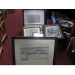 A Quantity of Original Artwork, including:- Clifford Bayly, M. Hall, E. Jenkins, J. Buckley. (13)