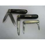 Penknives, by I.X.L two blades, A.Wright two blades, Richards one blade. "(3)