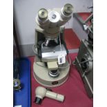A Vintage Baker London Microscope, 10x eyepiece, unchecked sold for parts only.