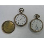 Waltham USA; A Gold Plated Cased Openface Pocketwatch, the signed white dial with black Arabic