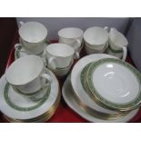 A Royal Doulton Tea Service 'Rondelay' Pattern, forty two pieces:- One Tray